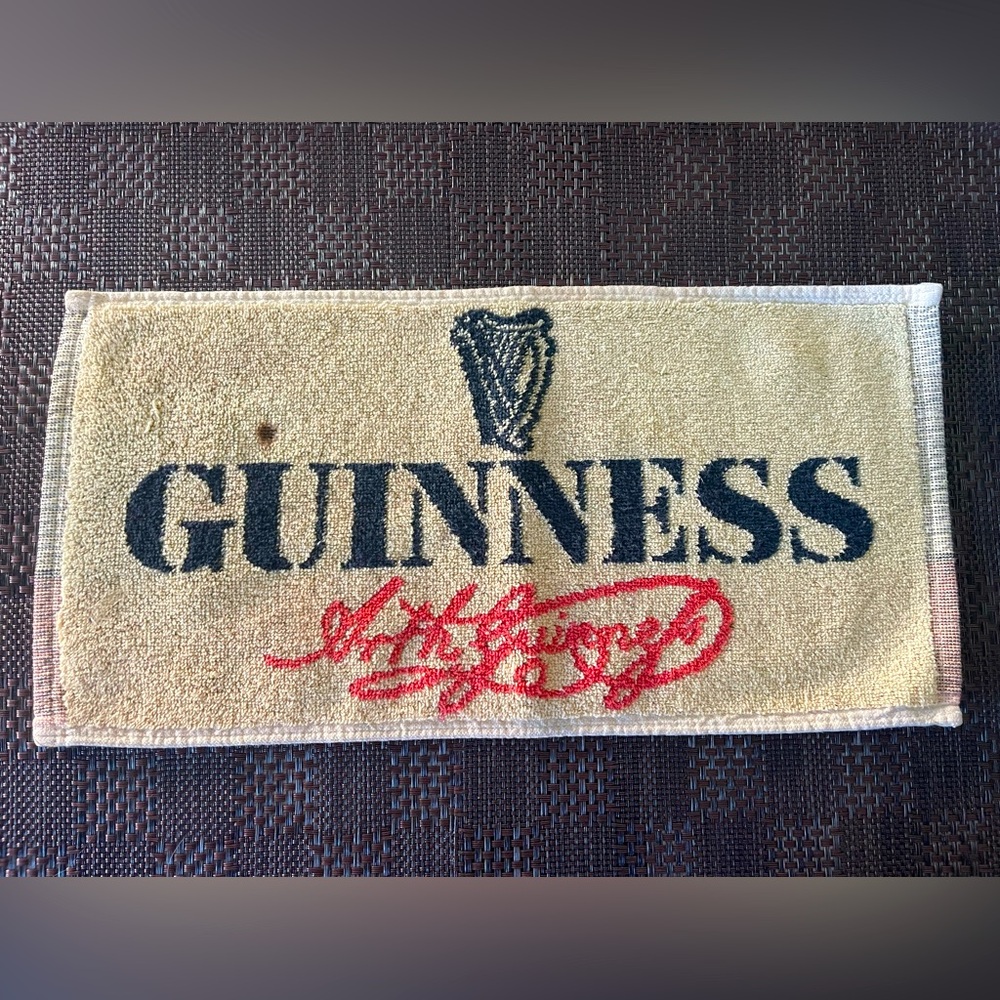 British 1980’s Pub Towel “Guinness “